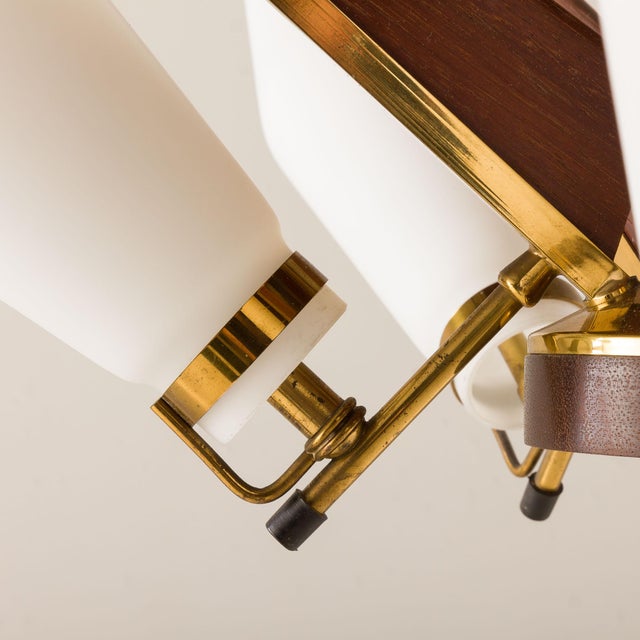 Brown Mid-Century Italian Pendant attributed to Stilux Milano, 1950s For Sale - Image 8 of 15