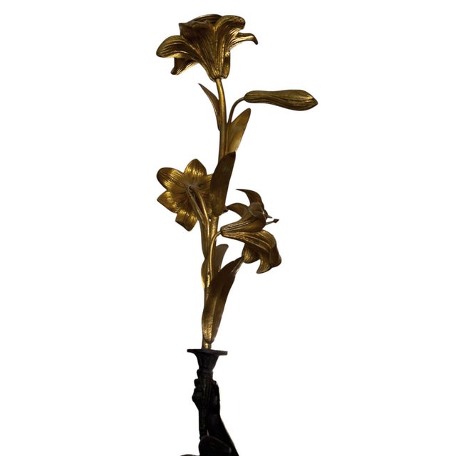 Bronze “Flying Mercury” With Lily Torch, After Giambologna, Italy, 19th Century. For Sale - Image 12 of 12