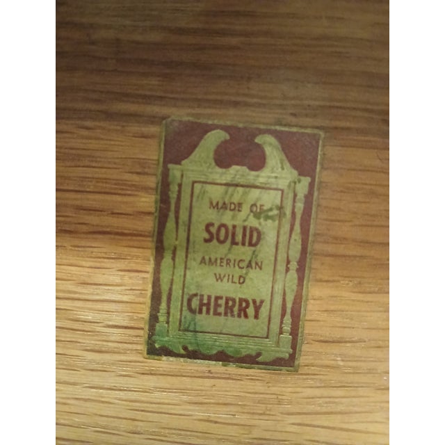 Davis Cabinet Company Cherry Wood Nightstand - Davis Cabnet Co, 1950's For Sale - Image 4 of 5