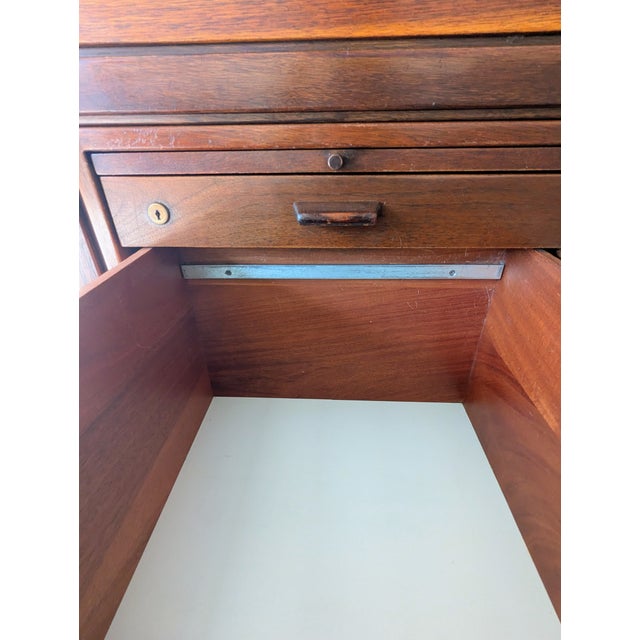 Mid 20th Century Jens Risom Walnut Executive Desk For Sale - Image 13 of 18