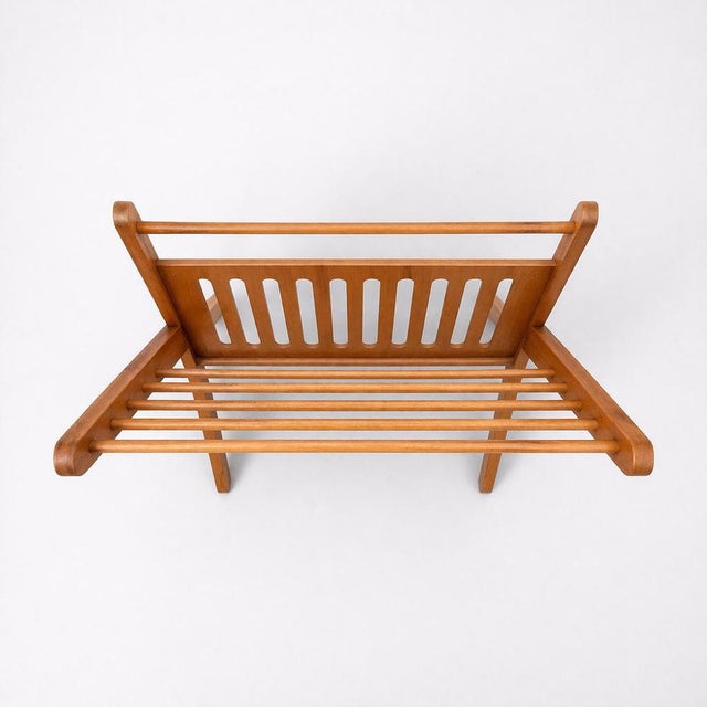 Contemporary Mid-Century Modern Dutch Beech Folding Magazine Rack by Cees Braakman, 1890s For Sale - Image 3 of 13