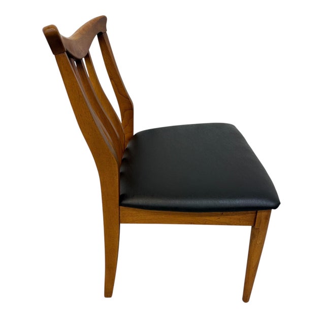 Wood Mid-Century Modern Blowing Rock Walnut Dining Chairs - Set of 6 For Sale - Image 7 of 8