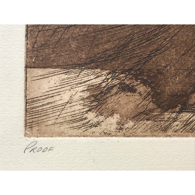 1970s Modernist Abstract Etching by John Bond Artist Proof For Sale - Image 5 of 7