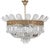 Large Italian Gilded Bronze and Crystal 6-Light Chandelier, 1960s For Sale - Image 11 of 16
