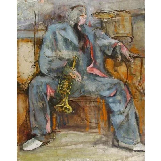 Trumpet Player Marshall Goodman, American (1916–2003) Date: circa 1960 Oil on Canvas Size: 30 in. x 24 in. (76.2 cm x...