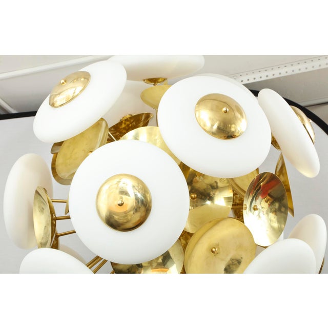 Modern Bespoke Sculptural Italian Modern Brass and Glass Sputnik Chandelier With 45 Arms For Sale - Image 3 of 6