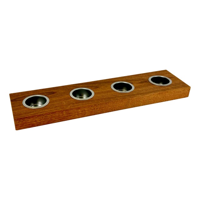 Mid-Century Modern Teak Candleholder by Esko Saarinen, 1960s For Sale