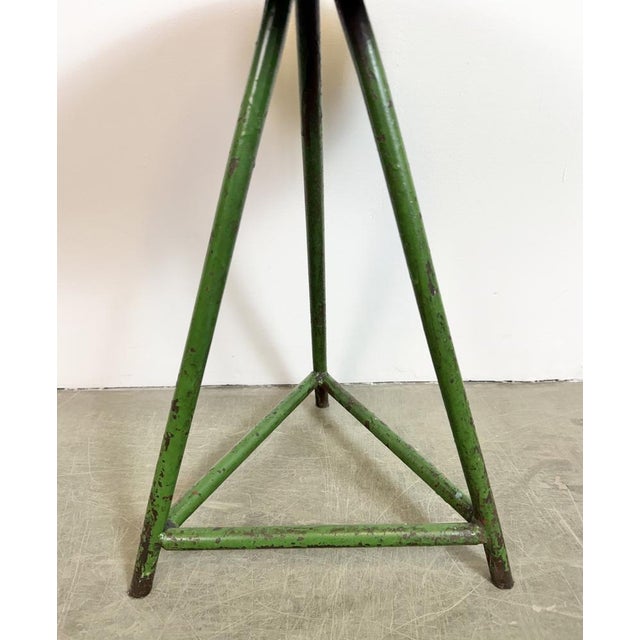 Industrial Green Workshop Stool, 1960s For Sale - Image 16 of 18