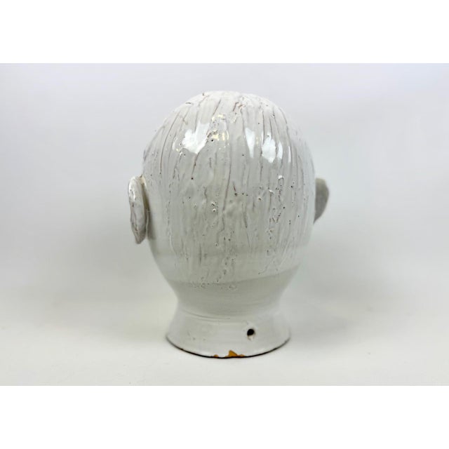 Vintage Danish Artist Ceramic Head, 1980s For Sale - Image 4 of 12