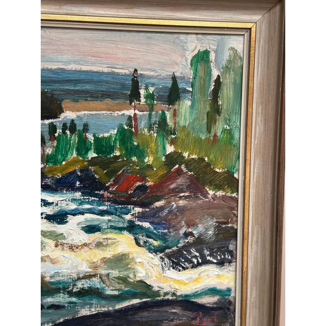 Paul Sahlin, Forsande vatten, 1950s, Oil Painting on Panel, Framed For Sale - Image 17 of 18
