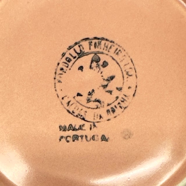 Blush Colored Tea Set With Textural Netting Motif by Bordallo Pinheiro Portugal - 16 Pieces / Serves 6 For Sale - Image 16 of 18