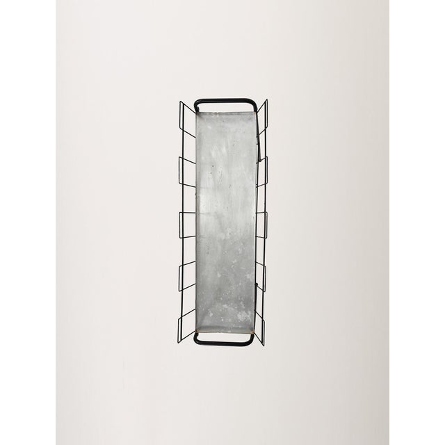 Scandinavian Flower Stand in Black Metal and Teak, 1960s For Sale - Image 9 of 10