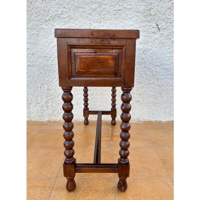 Antique Spanish Console Table in Carved Walnut, 1890 For Sale - Image 13 of 18