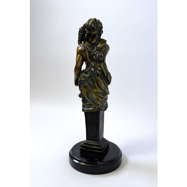 Bronze Late 20th Century Bronze Zeus (Jupiter) Sculpture on Marble Base – Greek God Mythology Statue For Sale - Image 8 of 10
