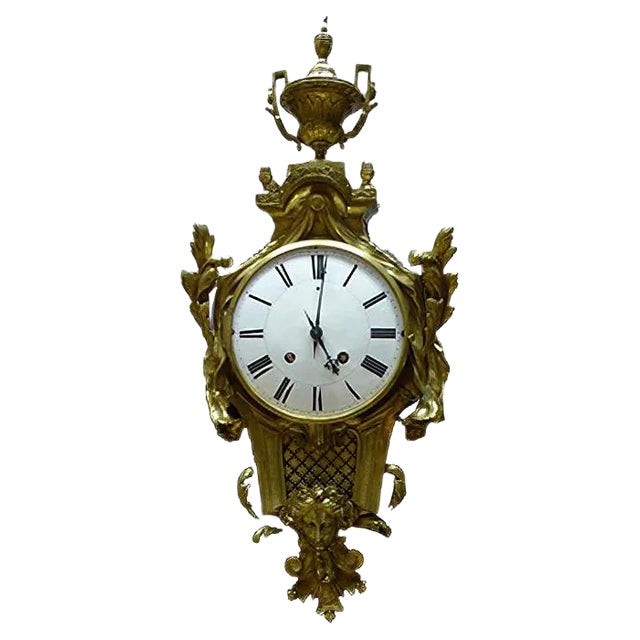 Antique Clock by Gilles Martinot For Sale