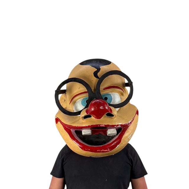 Large Vintage Carnival Clown Mask in Fiberglass, 1990s For Sale - Image 14 of 14