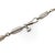 1990s Brushed Sterling Silver Trombone Link Variation Chain With Dog Clip For Sale - Image 4 of 8