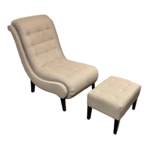 Contemporary Lounge Chair + Ottoman, Set