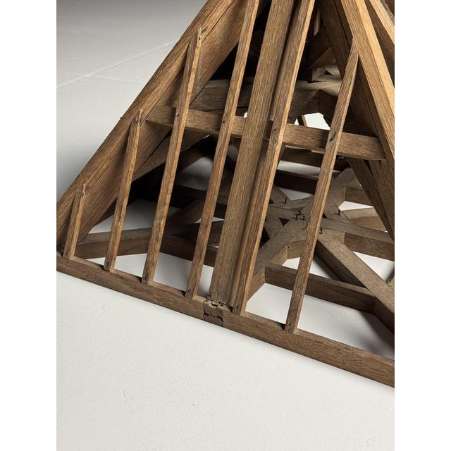 French Roof Construction Model in Oak For Sale - Image 13 of 17