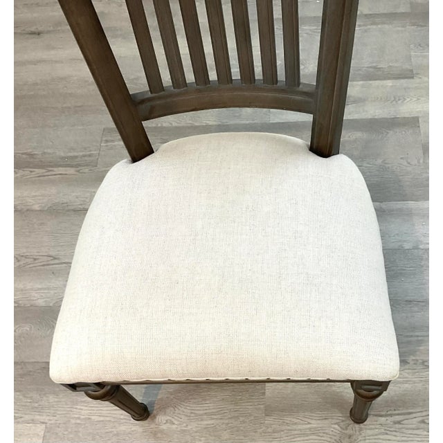French Transitional Gray Wood Dining Chairs Set of 8 For Sale - Image 4 of 10