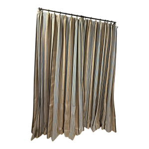 Schumacher Minzer Cotton Stripe Curtain Panels - Set of 2
