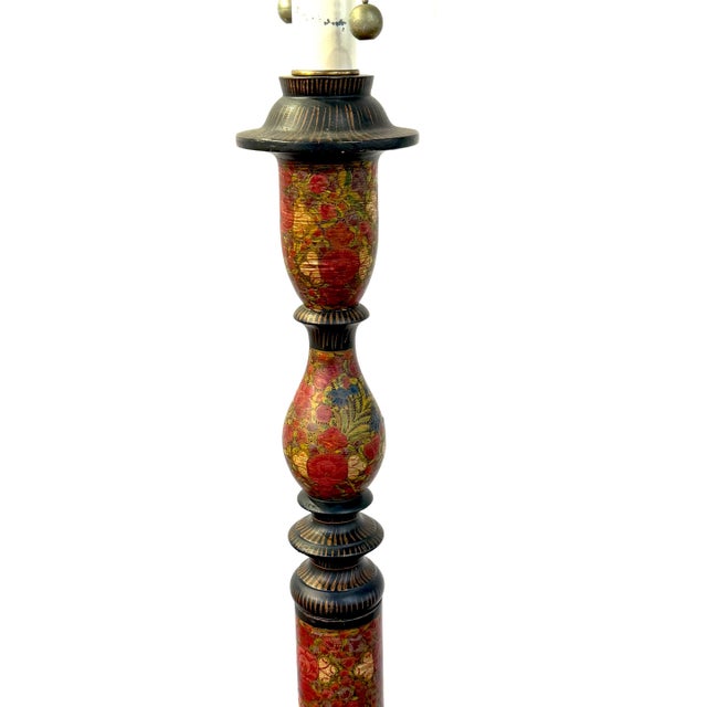 Frederick Cooper Kashmiri Polychrome Lacquer Floor Lamp, Circa 1970s For Sale - Image 4 of 18