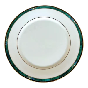 1980s Porcelain Art Deco Design Charger/ Dinner Plate by Lenox