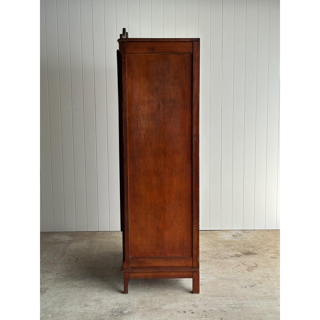 Late 19th Century Antique Mahogany Wardrobe Armoire With Original Mirrors For Sale - Image 14 of 16