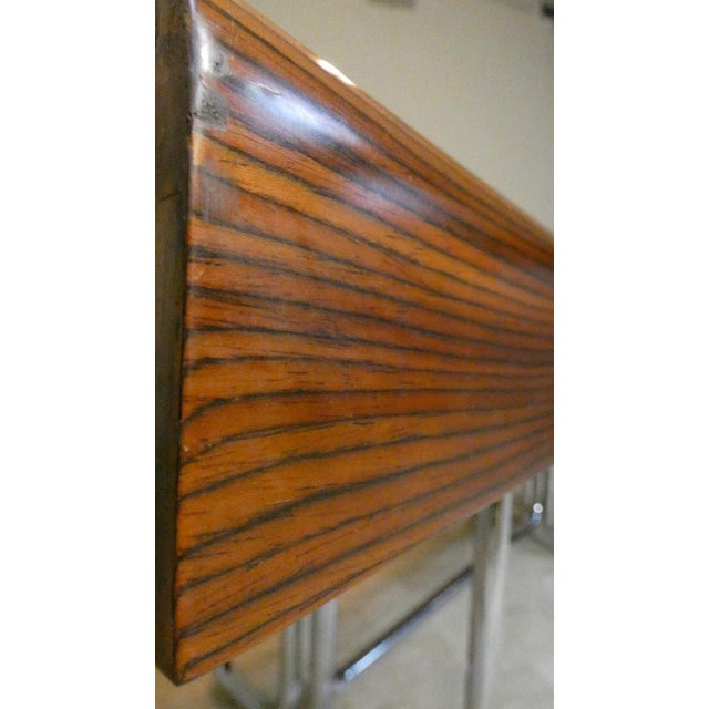 Modernist Bauhaus Desk in Wood and Chromed Steel, France, 1950s For Sale - Image 18 of 18