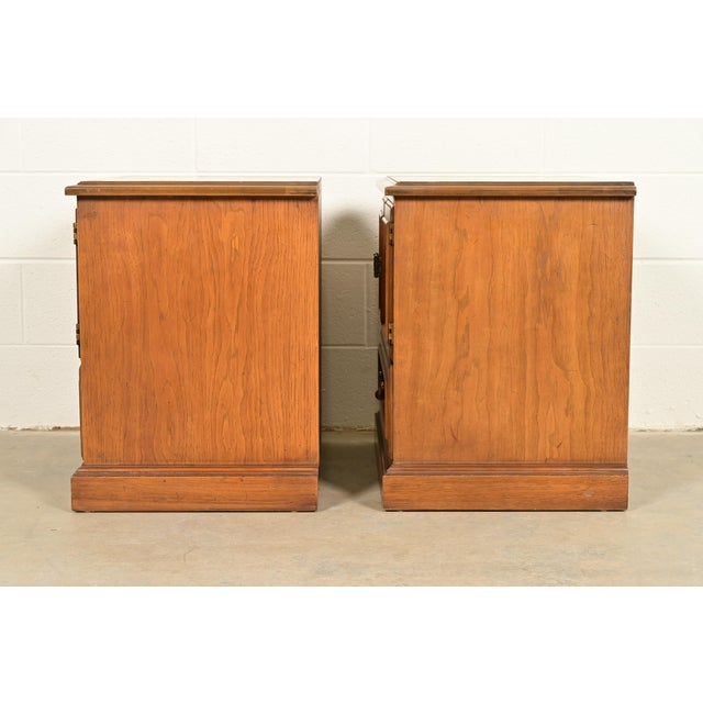 Drexel Spanish Colonial Carved Walnut Nightstands, Pair For Sale - Image 15 of 17