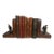 Antique Scandinavian Library Set of 7 – Brown, Burgundy & Cognac Leather Books For Sale