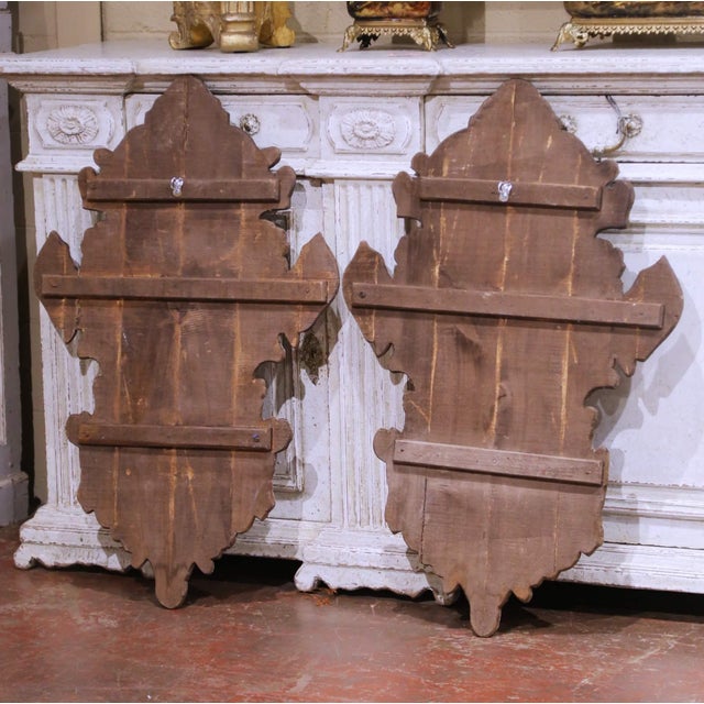 Pair of Early 20th Century Italian Painted Wood Heraldic Shield Wall Panels For Sale - Image 10 of 10