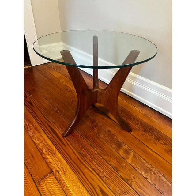 Brown 1960s Mid Century Attributed to Adrian Pearsall Walnut Jacks Side Tables - Pair For Sale - Image 8 of 11