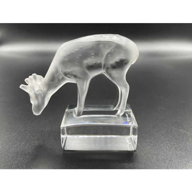 Daim Sculpture in Frosted Glass by René Lalique for Lalique, 1970s For Sale - Image 13 of 13