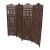 Four-Panel Finely Carved Teak Room Divider Screen For Sale