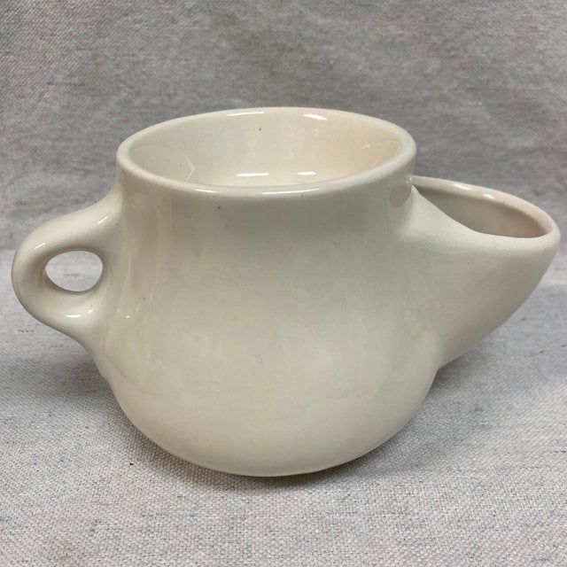 1950s Vintage Scuttle Shaving Mug English Fox Hunt Scene by Liverpool Road Pottery and Antique Brush - 2 Piece For Sale - Image 5 of 12