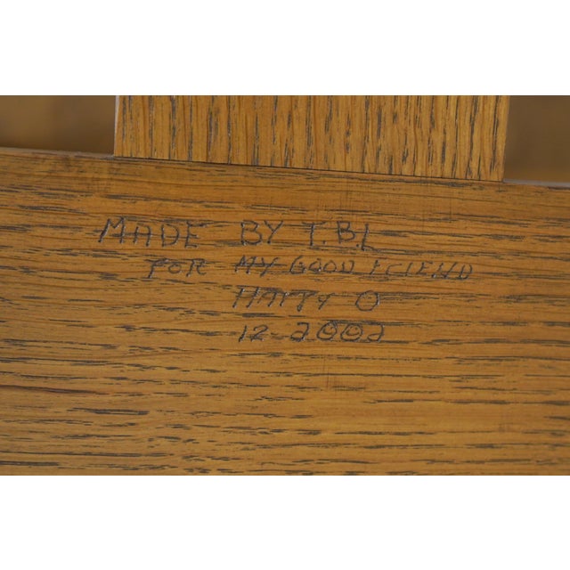 Mission Oak Bench Made Stickley Style Table For Sale - Image 14 of 16