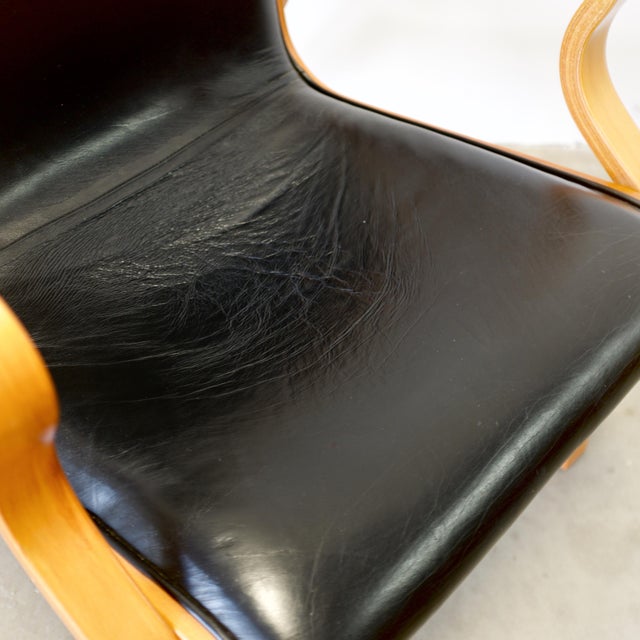 Wood 1960s Skovby Møbelfabrik "Bern" Bentwood Beech Armchair With Leather Upholstery For Sale - Image 7 of 8