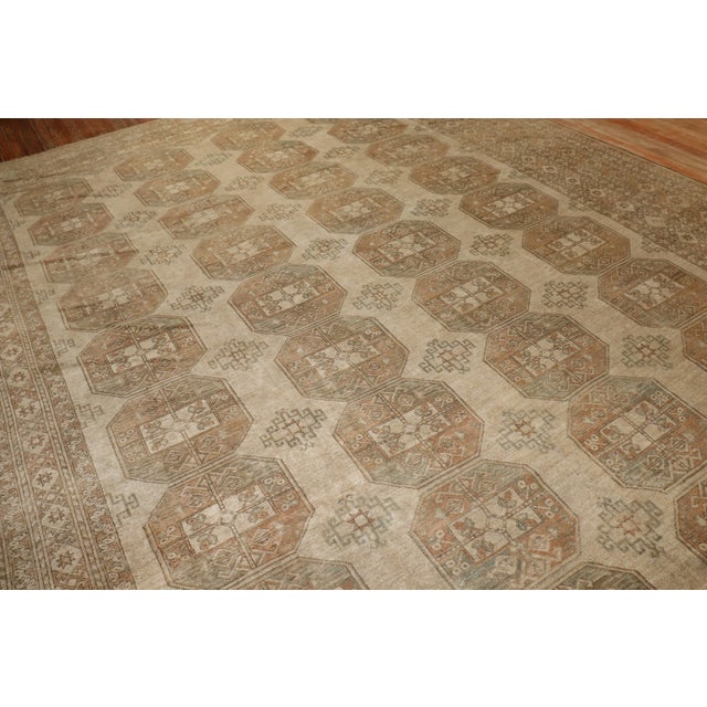 Islamic Vintage Large Zabihi Collection Afghan Tribal Ersari Rug - 10'7" x 14'11" For Sale - Image 3 of 12