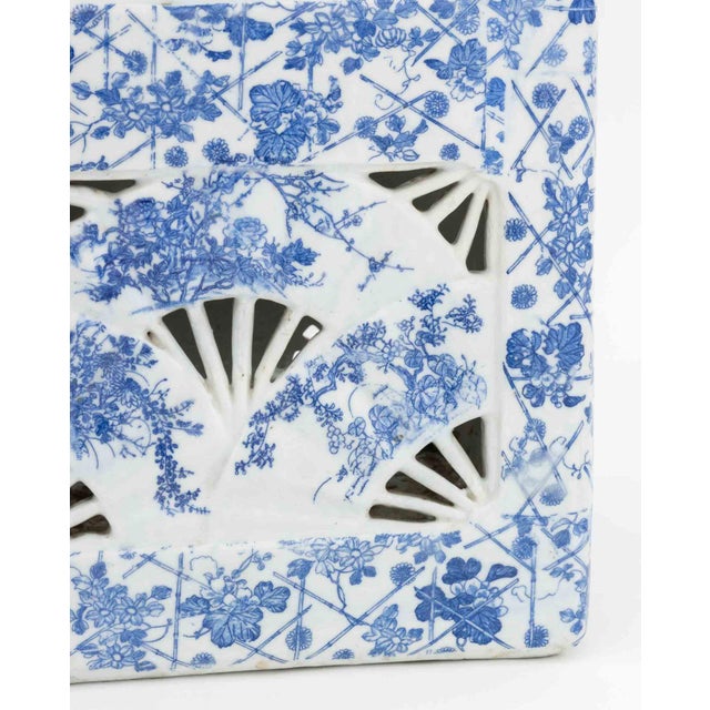 Ceramic Chinese Blue and White Porcelain Umbrella Stand For Sale - Image 7 of 8