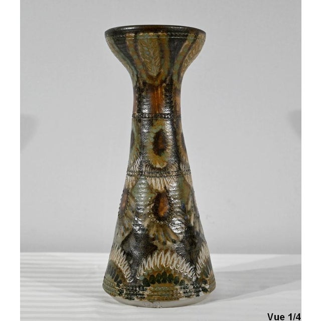 1970s Salt Sandstone Vase by J-C. Courjault, 1975 For Sale - Image 5 of 17