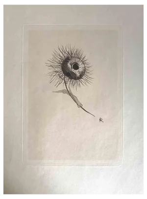 After Odilon Redon, Illustration from the Series Les Fleurs du Mal, 1923, Etching