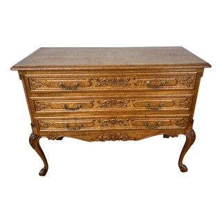 Vintage Louis French Oak Chest of Drawers For Sale