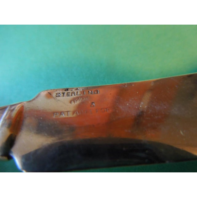 Late 19th Century 19th Century Whiting Honeysuckle Sterling Silver Large Butter Knife Spreader - No Mono For Sale - Image 5 of 6