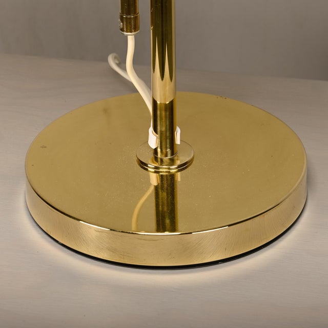 Gold Vintage Brass B-131 Adjustable Table Lamp by Bergboms, Sweden, 1960s For Sale - Image 8 of 16