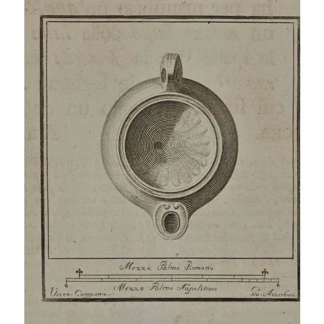 Vincenzo Campana, Ancient Roman Still Life, Etching, 18th Century For Sale