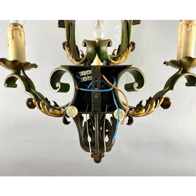 Vintage Wall Sconce in Metal For Sale - Image 9 of 10