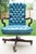 English Vintage English Regency Style Tufted Leather Executive Swivel Desk Chair For Sale - Image 3 of 11