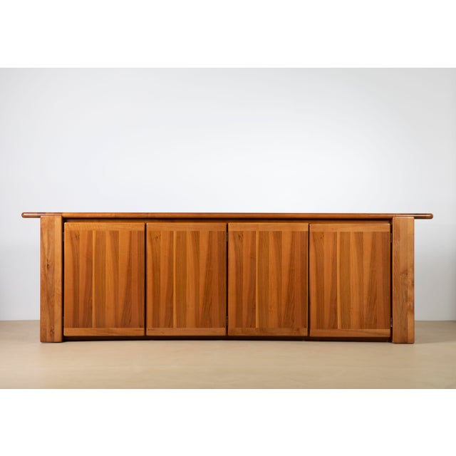 Sculptural Walnut Sideboard from Mobil Girgi, Italy, 1970s For Sale - Image 11 of 11