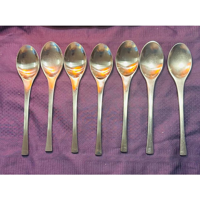 1960s Dansk Designs Stainless Steel Flatware in the Odin Design- Set of 57 For Sale - Image 10 of 10